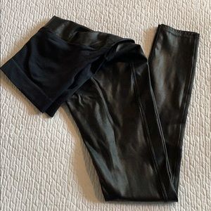 Maternity spanx faux leather leggings